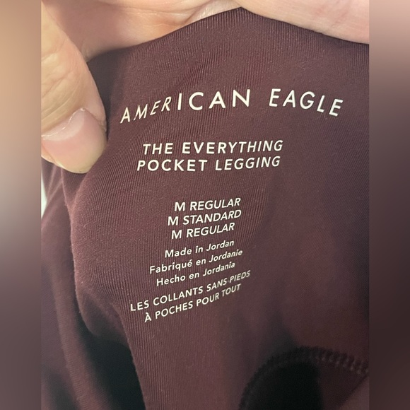 American Eagle everything pocket leggings Burgundy High-Waisted‎ Pants Medium - Picture 4 of 6